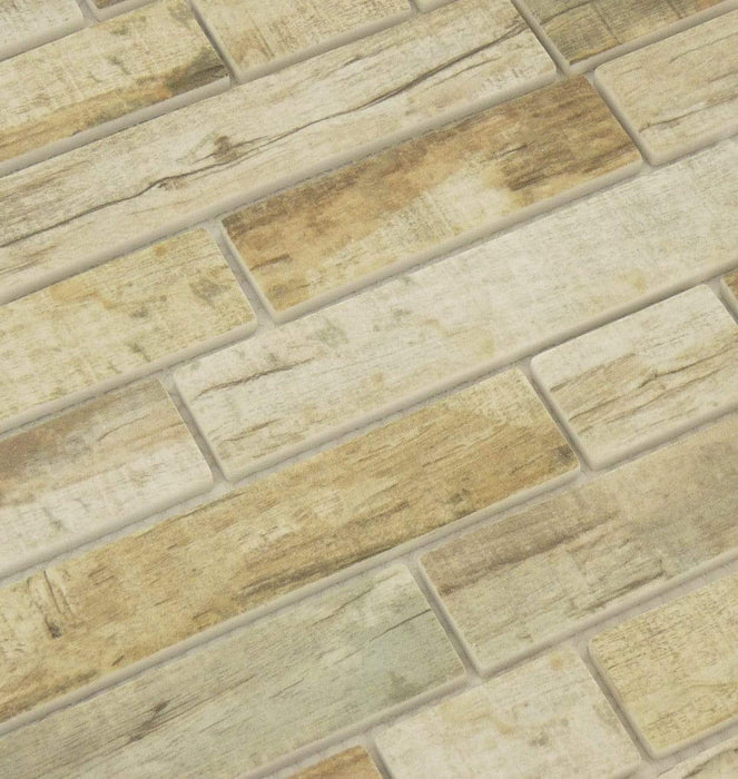 Cinnamon Brown Random Bricks Matte Glass Pool Tile Royal Tile & Stone