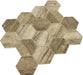 Linden Brown Hexagon Matte Glass Pool Tile Royal Tile & Stone