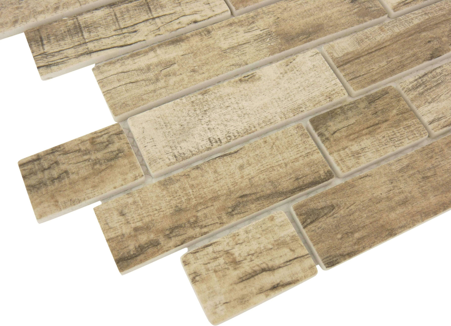 Linden Brown Random Bricks Matte Glass Pool Tile Royal Tile & Stone