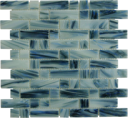 Biscay Random Brick Glossy Glass Pool Tile Royal Tile & Stone