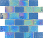 Bimini Blue 2" x 3" Glossy & Iridescent Glass Pool Tile Royal Tile & Stone