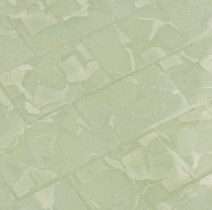 Lillies Green 2" x 3" Glossy Glass Pool Tile Royal Tile & Stone