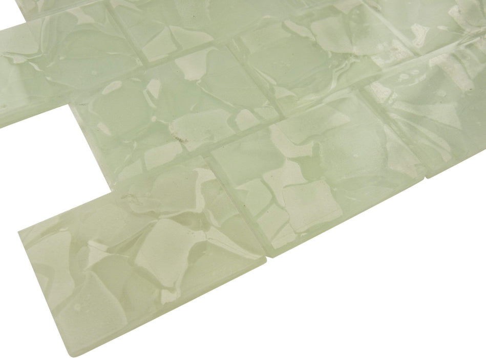 Lillies Green 2" x 3" Glossy Glass Pool Tile Royal Tile & Stone