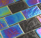 Laguna Black 2" x 3" Glossy & Iridescent Glass Pool Tile Royal Tile & Stone