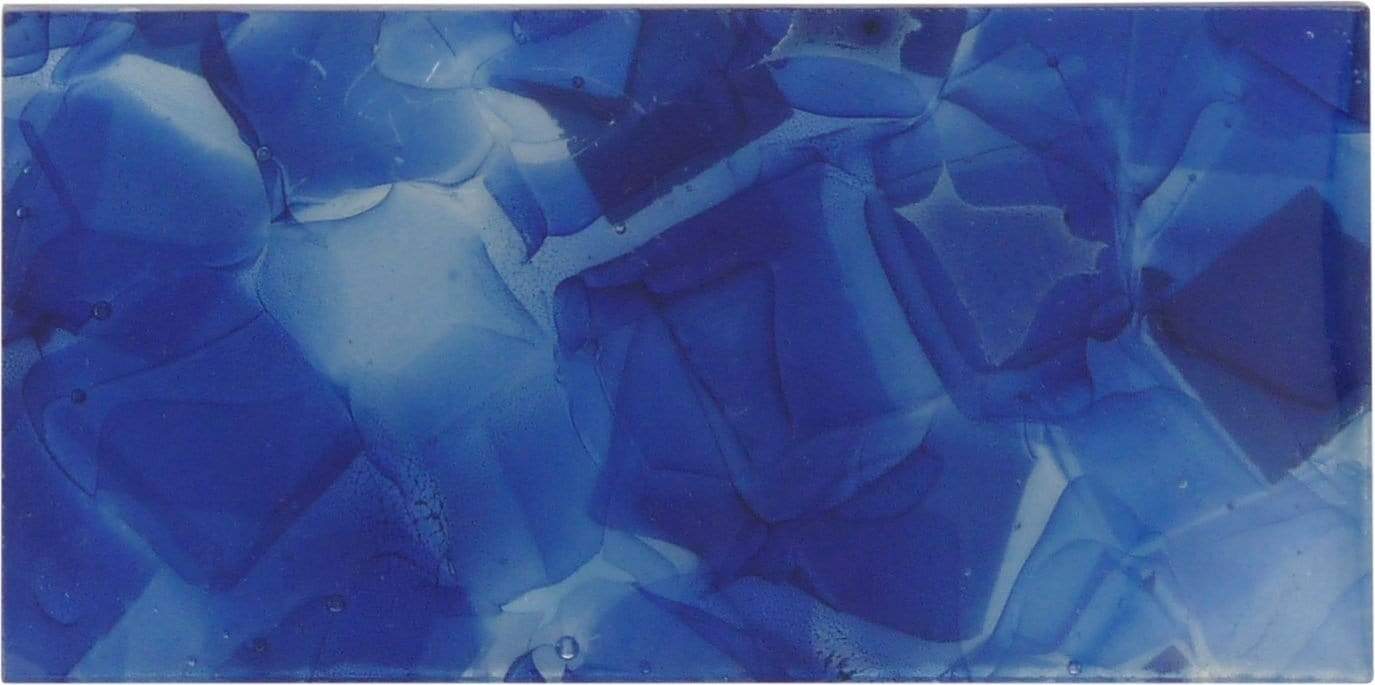 Iris Blue 3" x 6" Glossy Glass Subway Pool Tile Royal Tile & Stone