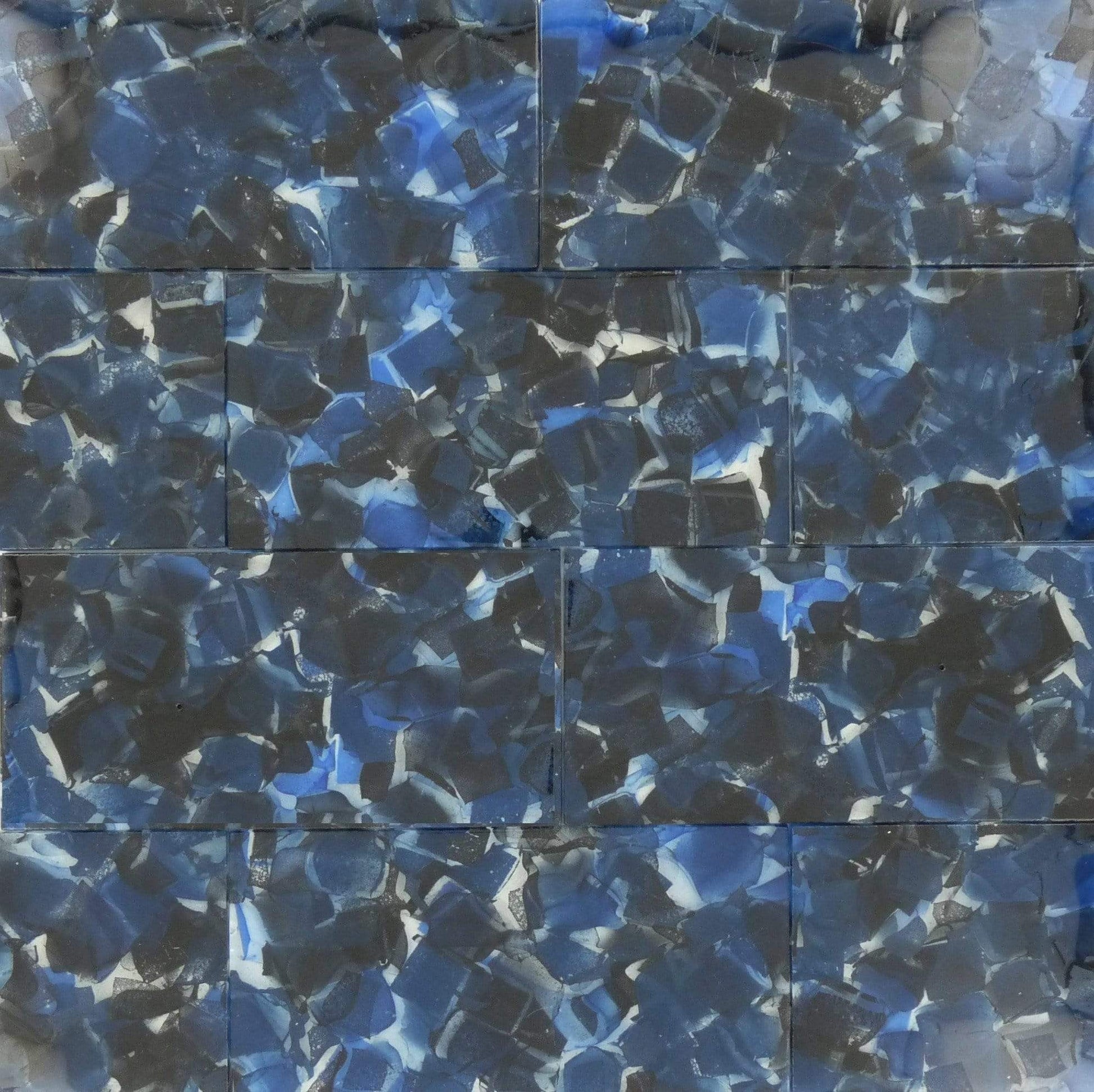 Oxford Blue 3" x 6" Glossy Glass Subway Pool Tile Royal Tile & Stone