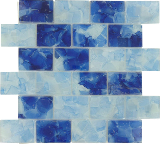 Pool Bend Blue 2" x 3" Glossy Glass Subway Pool Tile Royal Tile & Stone