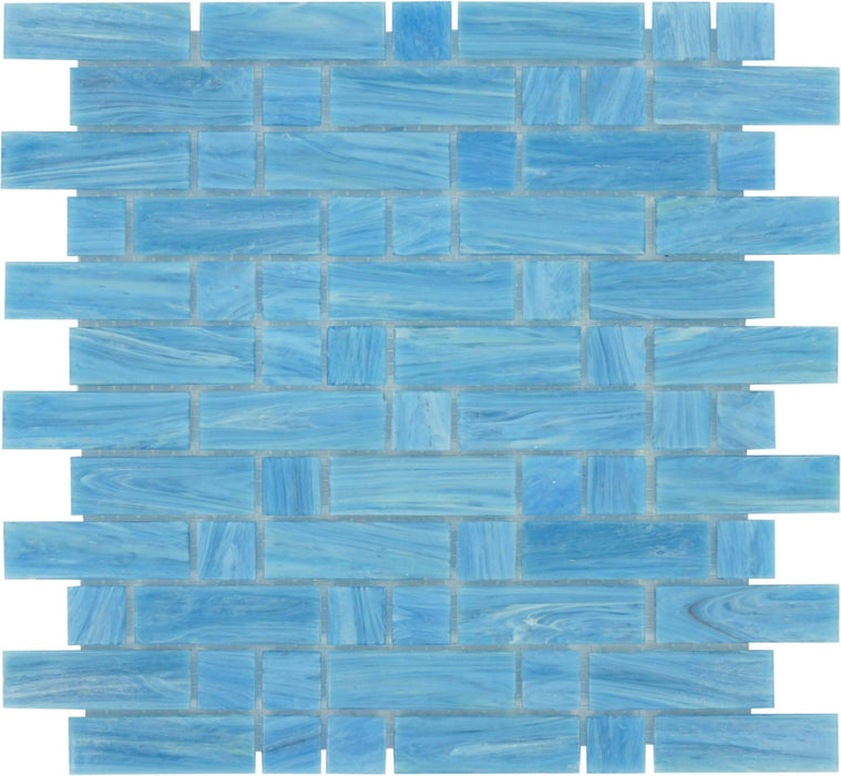 Ionian Random Brick Glossy Glass Pool Tile Royal Tile & Stone