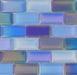 Marine Blue 1" x 2" Glossy & Iridescent Glass Pool Tiles Royal Tile & Stone