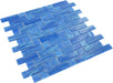 Labrador Blue Random Brick Glossy Glass Pool Tile Royal Tile & Stone
