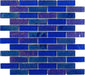 Naval Blue 1" x 3" Glossy & Iridescent Glass Pool Tile Royal Tile & Stone