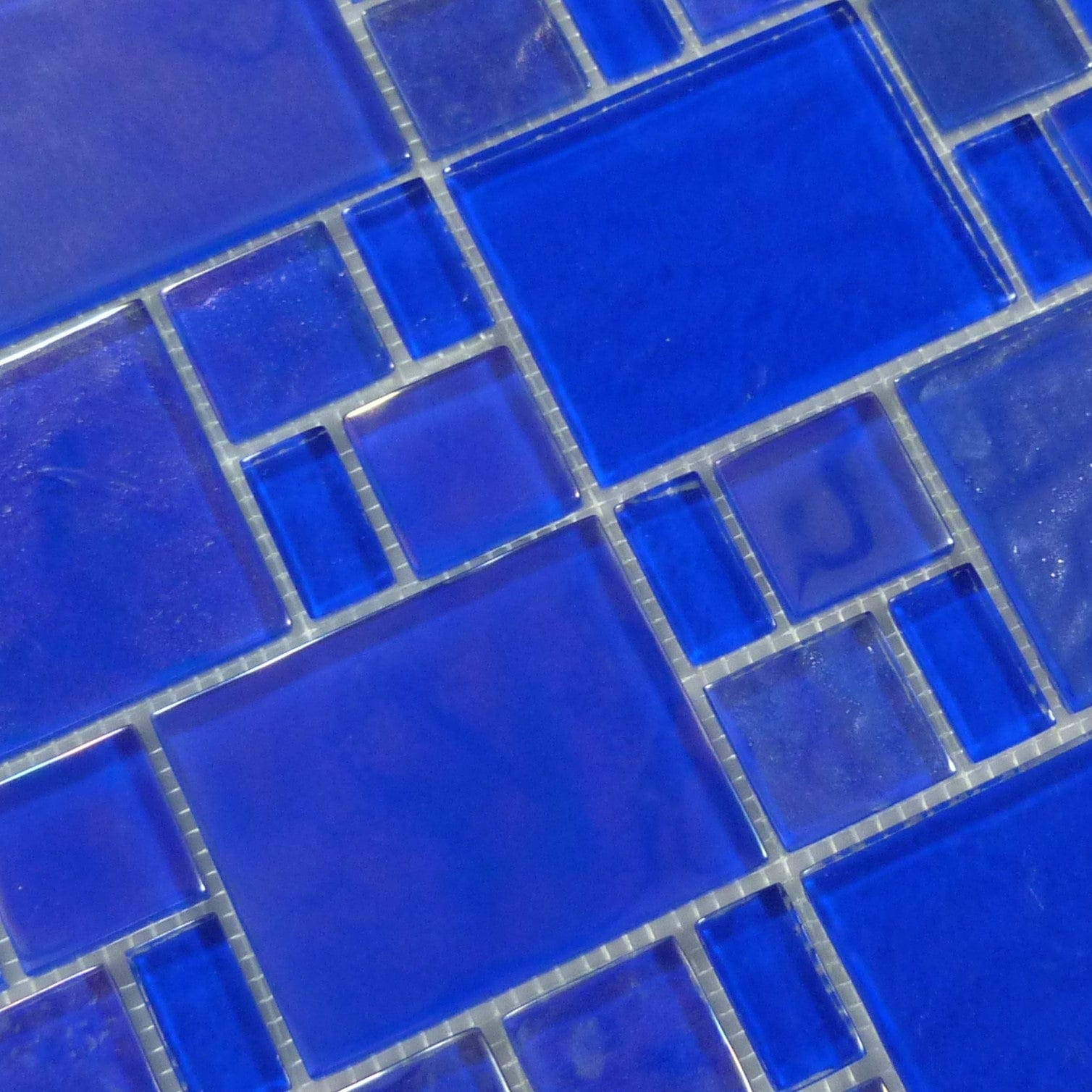 Piazza Cobalt Random Glossy & Iridescent Glass Tile Royal Tile & Stone