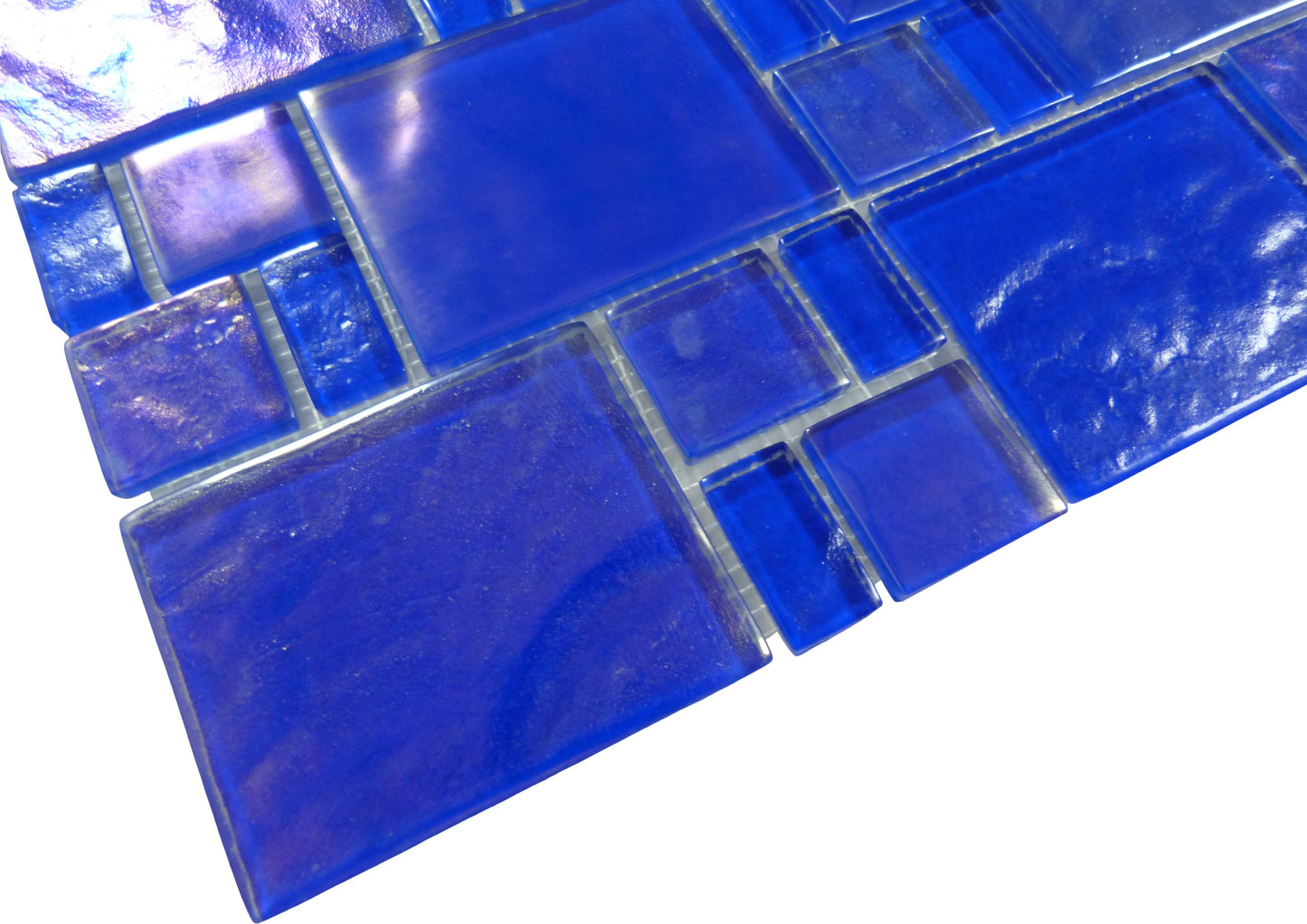 Piazza Cobalt Random Glossy & Iridescent Glass Tile Royal Tile & Stone