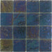 Piazza Grey Textured 3x3 Iridescent Glass Tile Royal Tile & Stone
