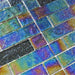 Stardust Galaxy Black Multi linear Glossy & Iridescent Glass Tile Royal Tile & Stone