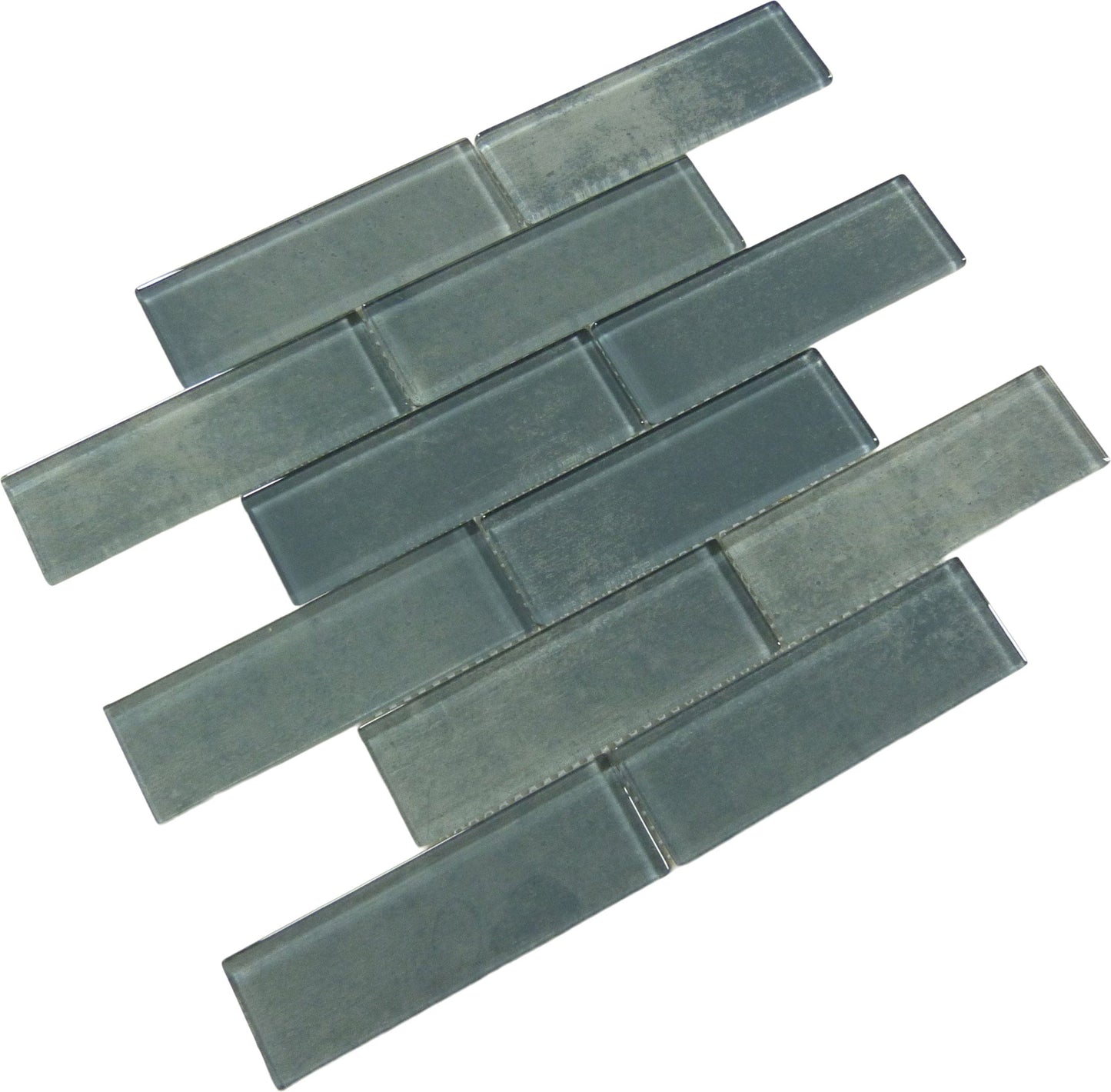 Subway Urban Dark Grey 2x6 Glossy Glass Tile Royal Tile & Stone