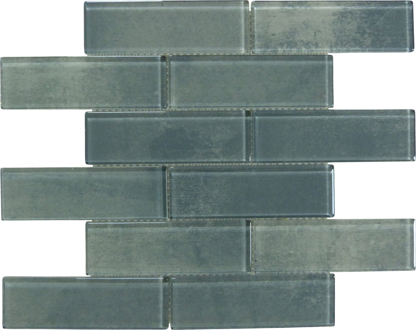 Subway Urban Dark Grey 2x6 Glossy Glass Tile Royal Tile & Stone