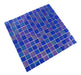 Treasure Cobaltstone Blue 1" x 1" Glossy & Iridescent Glass Pool Tile Royal Tile & Stone
