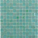 Treasure Greenstone Green 1" x 1" Glossy & Iridescent Glass Pool Tile Royal Tile & Stone
