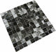Watercolors Black 1x1 Glossy Glass Tile Royal Tile & Stone