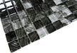 Watercolors Black 1x1 Glossy Glass Tile Royal Tile & Stone
