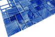 Watercolors Navy Blue Random Glossy Glass Tile Royal Tile & Stone