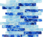 Light Blue Flake Uniform Brick Glass Pool Tile Royal Tile & Stone