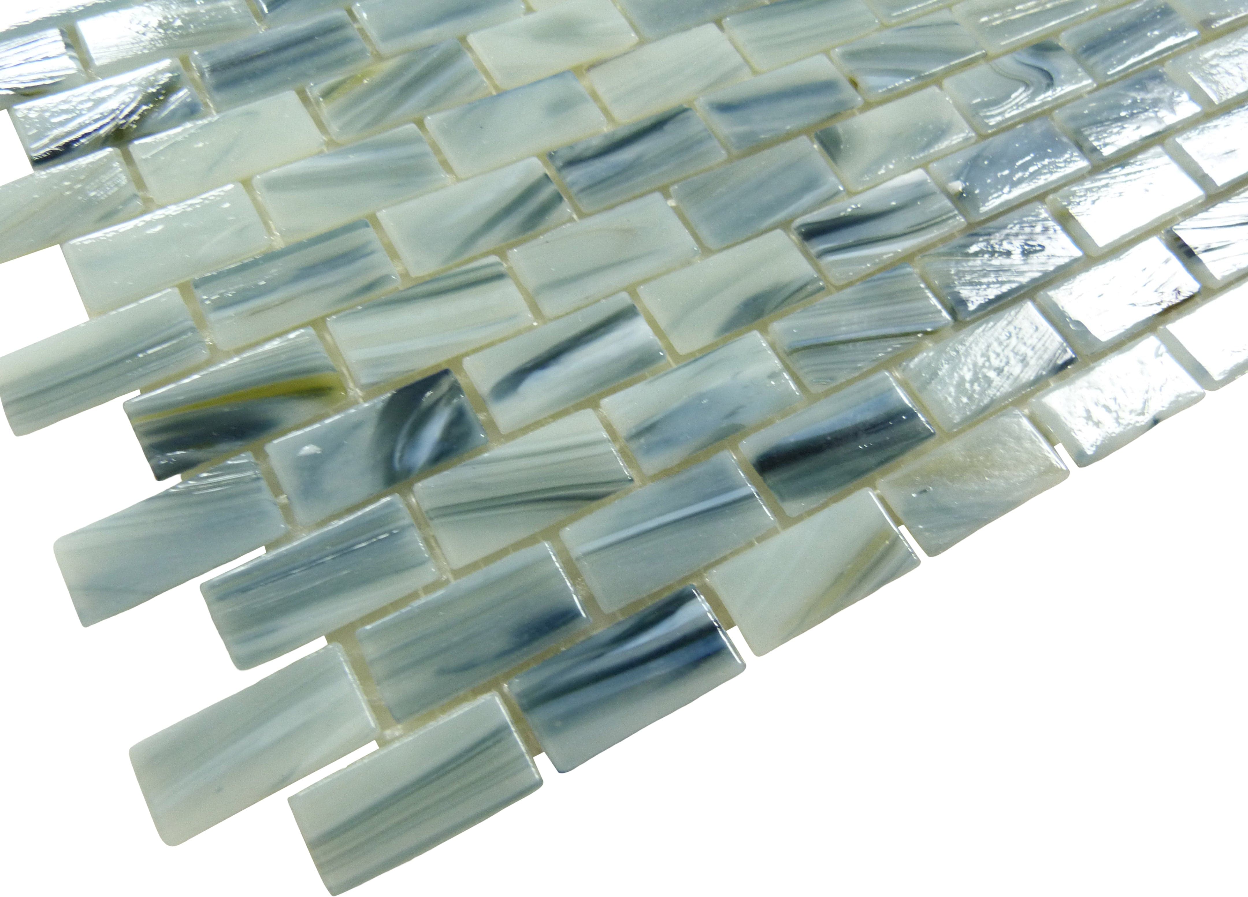 Malachite Green 1/2x1 Glossy Glass Tile Royal Tile & Stone