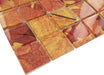 Golden Roses Red 2'' x 2'' Glossy Glass Tile Tuscan Glass