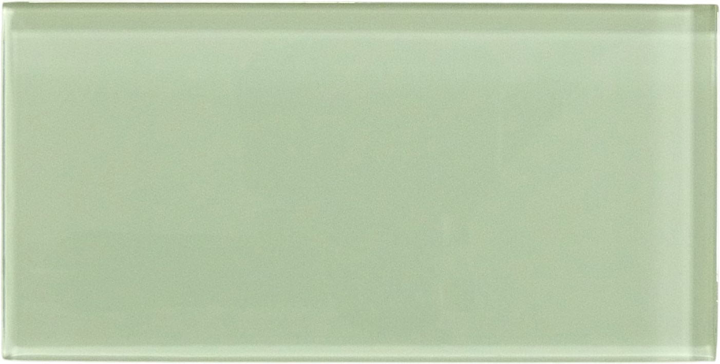 Mist Green 3x6 Glossy Glass Subway Tile Tuscan Glass