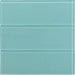 Sea Blue 4" x 12" Glossy Glass Subway Tile Tuscan Glass