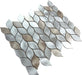 Aluminum Bronze Leaf Brushed Tile Tuscan Glass