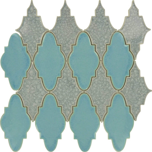 Arabian Crackled Aqua Ceramic Tile Tuscan Glass