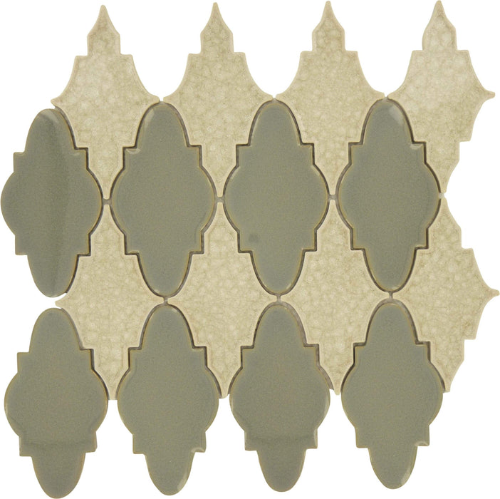 Arabian Crackled Grey Ceramic Tile Tuscan Glass