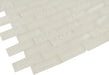 Crystile White Small Uniform Rippled Glossy Glass Tile Tuscan Glass