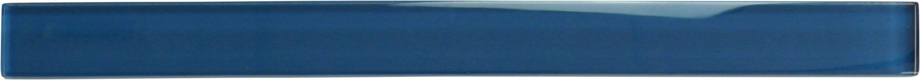 Dark Ocean Blue 1" x 12" Glossy Glass Liner Tuscan Glass