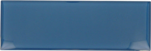 Dark Ocean Blue 4" x 12" Glossy Glass Subway Tile Tuscan Glass
