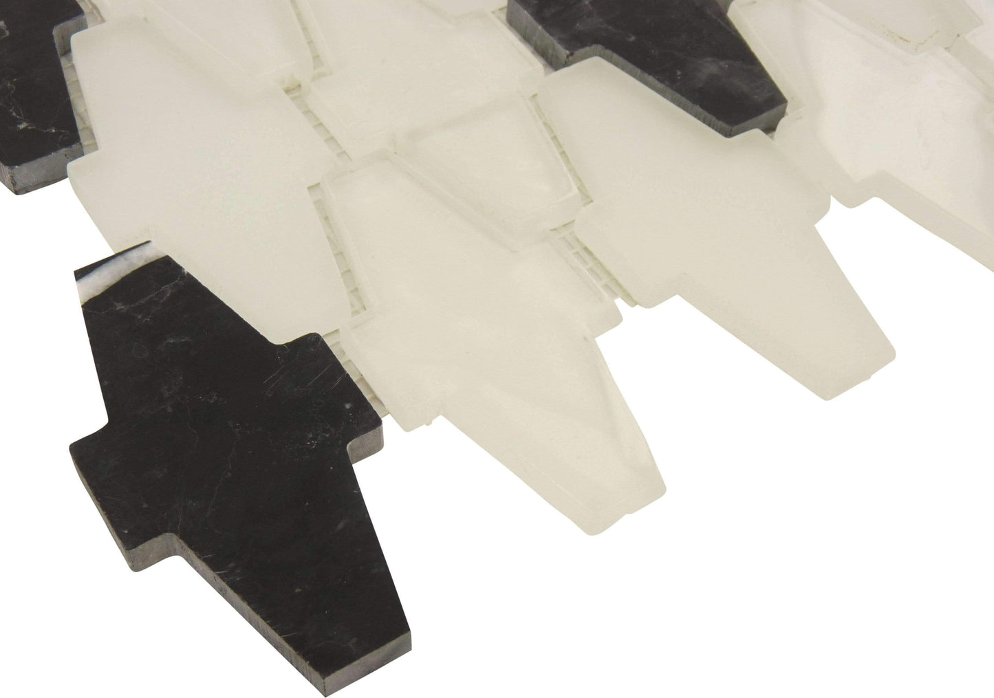 Day Night Crossroads Black Marquina and Glass Tile Tuscan Glass