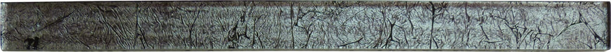Grey Foiled 1" x 12" Glossy Glass Liner Tuscan Glass