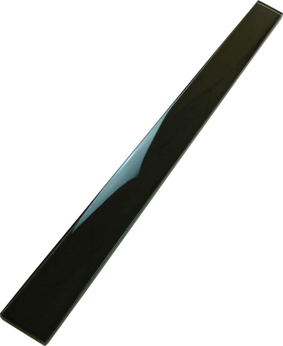 Jet Black 1" x 12" Glossy Glass Liner Tuscan Glass