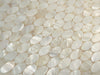 Mother Of Pearl Oval Glossy Shell Tile Tuscan Glass