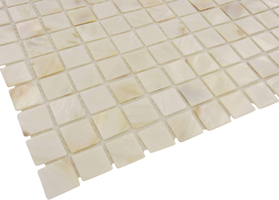 Mother Of Pearl Square Glossy Shell Tile Tuscan Glass
