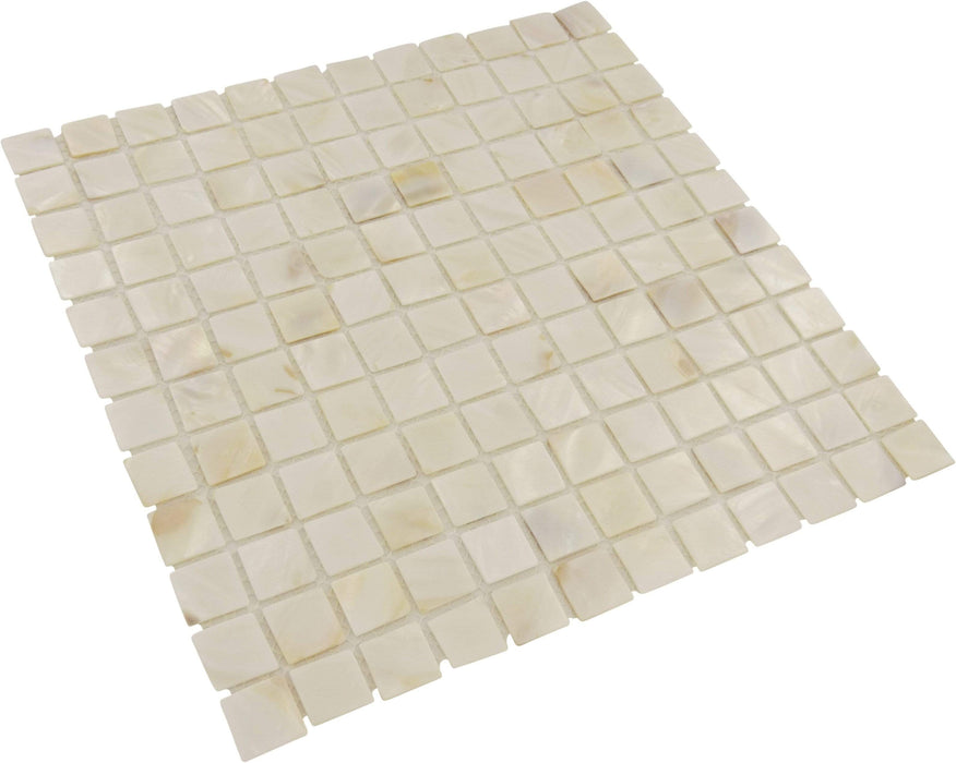 Mother Of Pearl Square Glossy Shell Tile Tuscan Glass