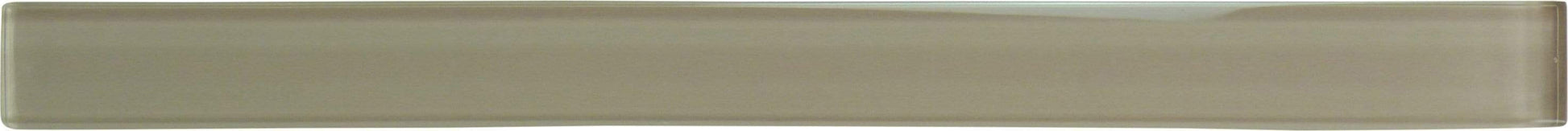 Mushroom 1" x 12" Beige Glossy Glass Liner Tuscan Glass