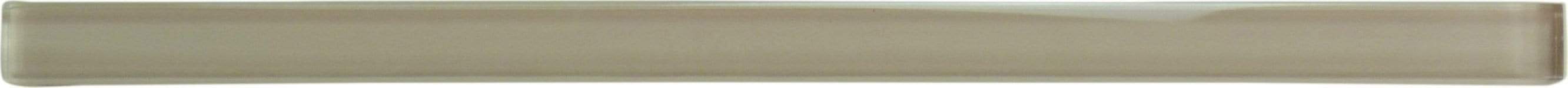 Mushroom 5/8" x 12" Beige Glossy Glass Liner Tuscan Glass