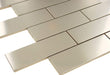 Stainless Steel 2" x 6" Uniform Brick Metal Subway Tile Tuscan Glass