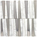 River White Cararra Marble & Silver Glass Tile Tuscan Glass