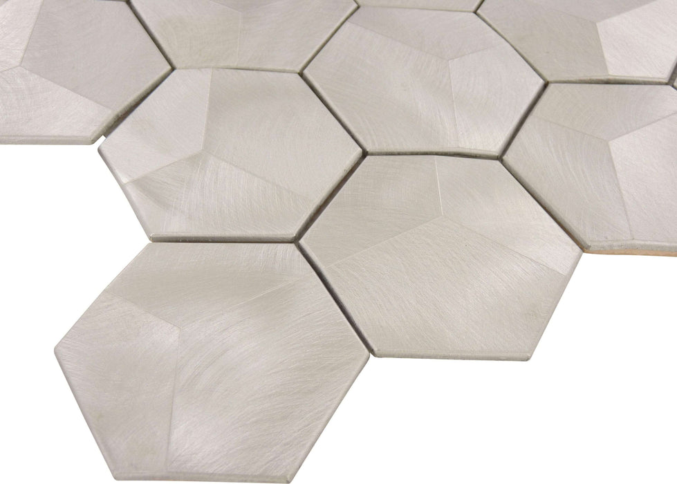 Antonyms Hexagon Aluminum Tile Tuscan Glass