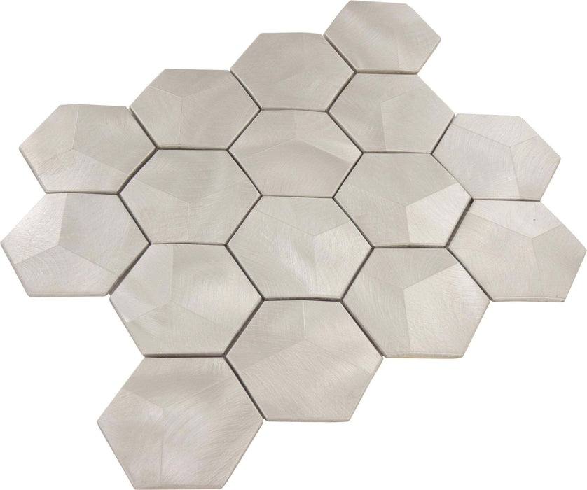 Antonyms Hexagon Aluminum Tile Tuscan Glass