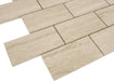 Rectangle Wooden Beige 2"x 4" Brick Polished Stone Tile Tuscan Glass